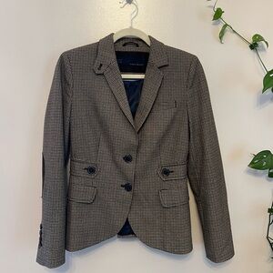 Zara Black & White Houndstooth Blazer